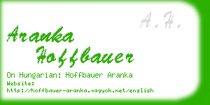 aranka hoffbauer business card